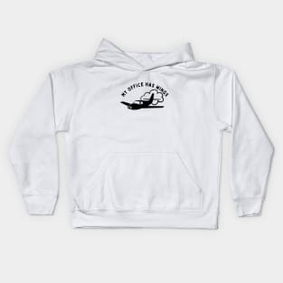 My office has wings Kids Hoodie